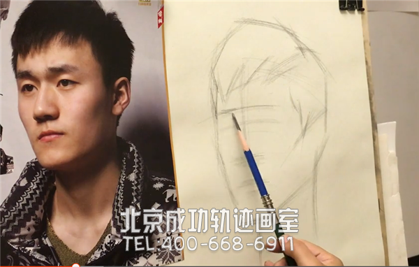 素描男青年頭像解構(gòu)