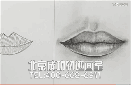 素描入門(mén)：唇部素描的畫(huà)法步驟視頻教程